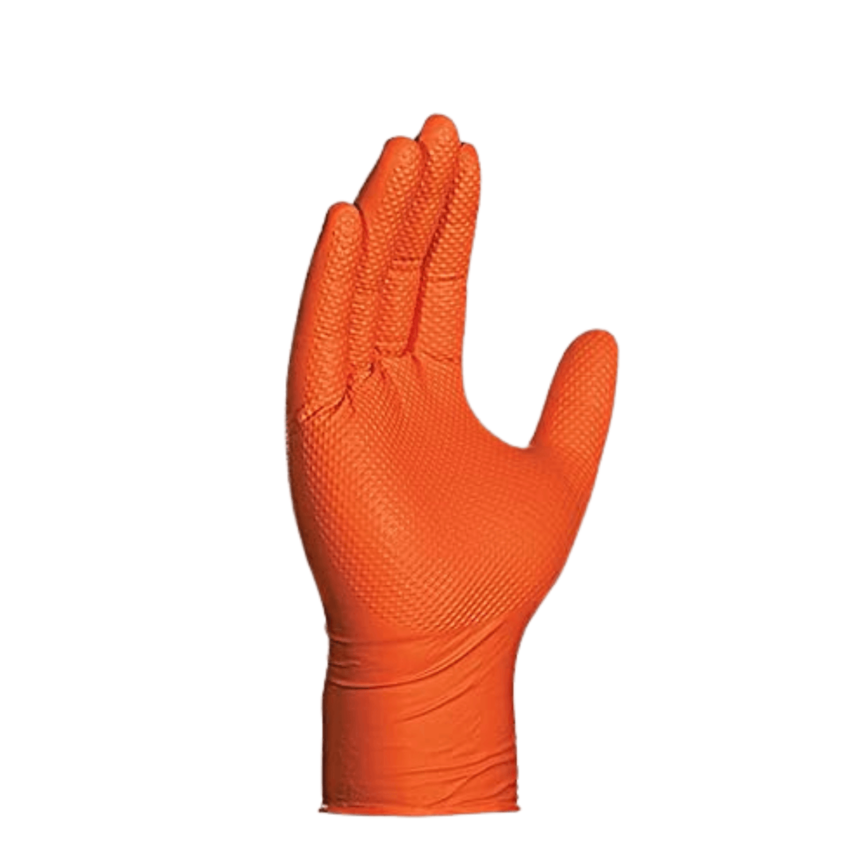 Duracore Orange Diamond-Textured Nitrile Gloves